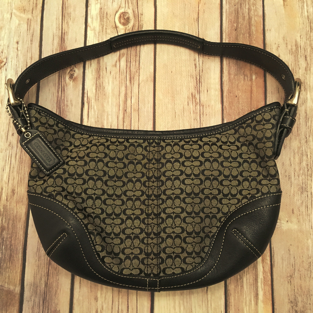 Coach 6351 Signature Gray/Black Jacquard Soho Hobo